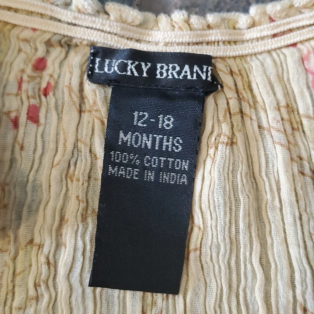 Lucky Brand floral print baby shirt. Size 12-18 months. - Picture 5 of 5
